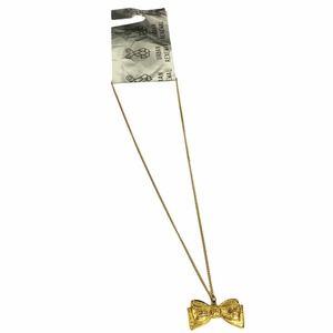 Urban Outfitters Renewal Thin Gold Bow Necklace